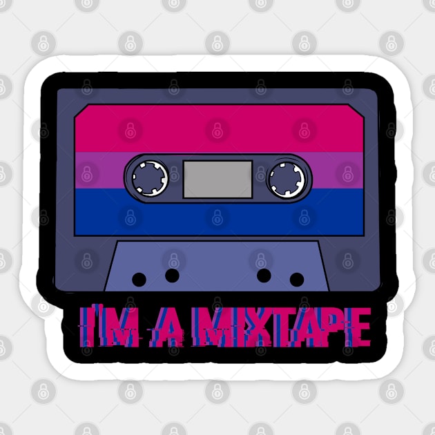 I'm A Mixtape Bisexual Pride LGBTq Pride Sticker by Tom´s TeeStore